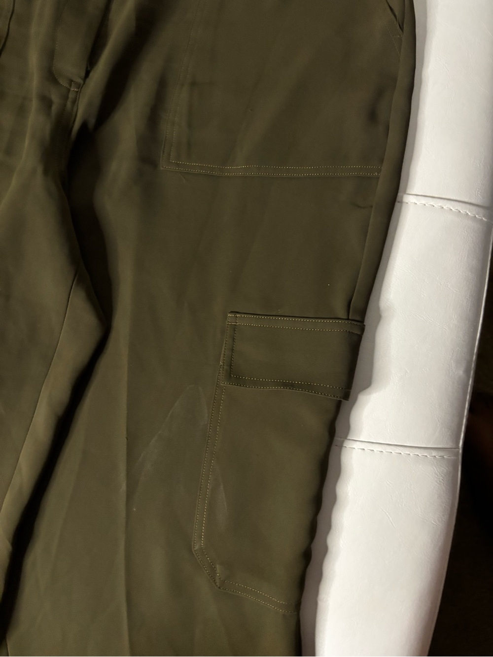Express Olive Wide Leg Cargo Pants - Picture 5 of 8